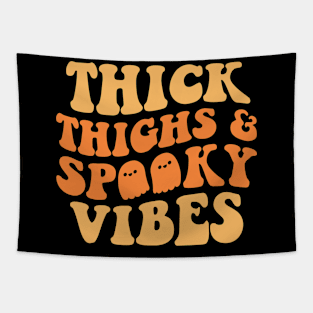 thick thighs and spooky vibes Tapestry