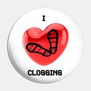 I Heart Clog Pin