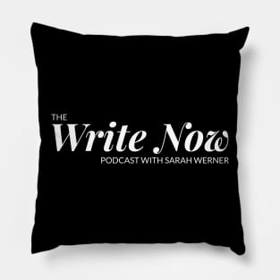 Write Now Logo - White Ink Pillow