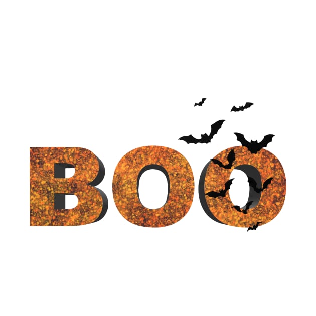 Scary 3D letters "Boo" by magenta-dream