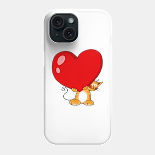 cat love heart Phone Case