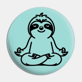 Sloth Meditating Pin