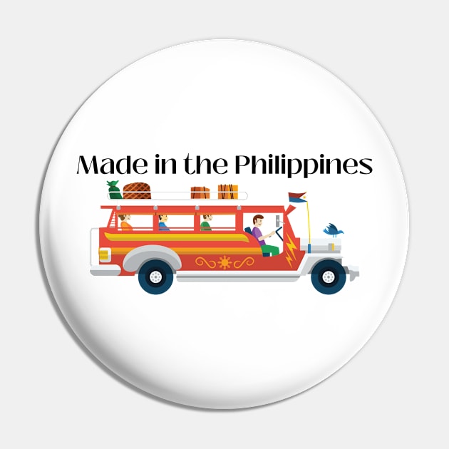 OFW Pinoy Pride statement: Made in the Philippines ride Philippines flag Pin by CatheBelan