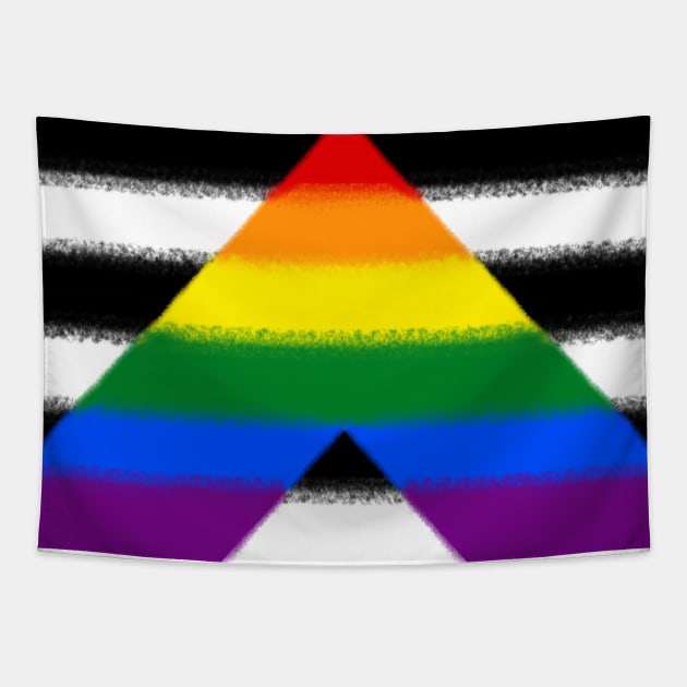 Straight Ally flag Tapestry by TheNewMoon