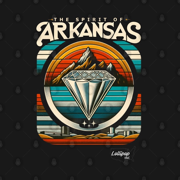 Arkansas Gems: The Diamond Frontier - American Vintage Retro style USA State by LollipopINC