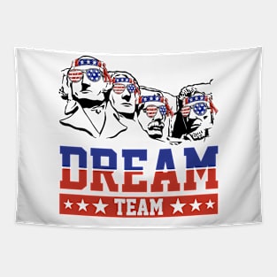 Mount Rushmore 4th Of July Funny Patriotic Presidents Team Tapestry