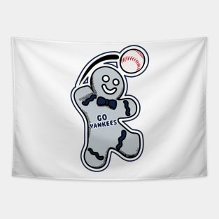 New York Yankees Gingerbread Man Tapestry