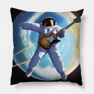 Astronaut Interstellar Rockstar in Space Pillow