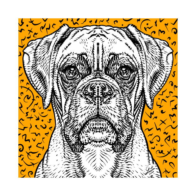 BOXER ink portrait by lautir