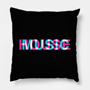 House Music Glitch Optical Illusion Edm Rave Dj Pillow