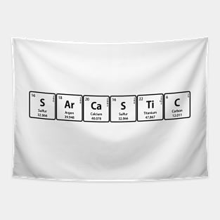 SArCaSTiC Written With Periodic Table Element Symbols Tapestry