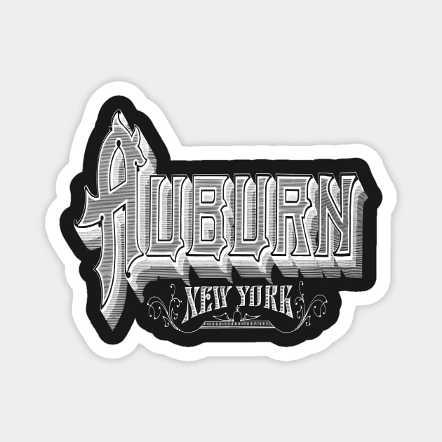 Vintage Auburn, NY Magnet by DonDota