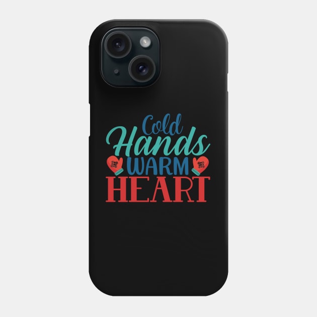 Cold Hands, Warm Heart: Embracing Winter's Endearing Contrast Phone Case by NotUrOrdinaryDesign