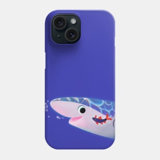 Rainbow shark meets blue shark Phone Case