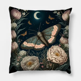 Wiccan witchcraft Moth and magic of night 5 Pillow