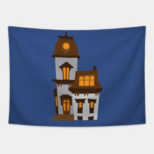 Halloween Scary Villa Tapestry