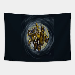 12 faces  Flying in space Tapestry