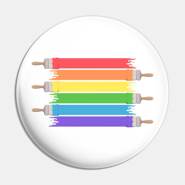 Paint Pride - Gay Pride Pin by Abbilaura