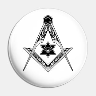 Freemason Square and Compass Pin