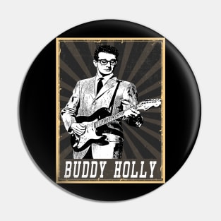 80s Style Buddy Holly Pin