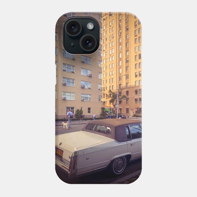 Upper West Side Manhattan NYC Vintage Car Cadillac Phone Case by eleonoraingrid