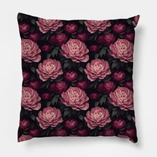 Vibrant Watercolor Wild Roses - Background Pillow