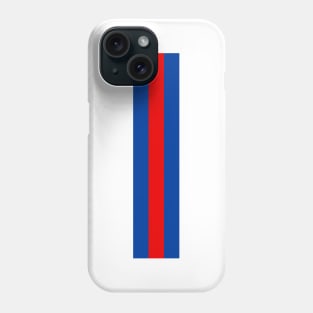 Retro Rangers Vertical Bar Stripes White, Blue, Red Phone Case