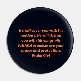 Bible Verse Psalm 91:4 Pin