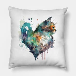 A nice Cat heart drawing Pillow