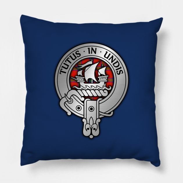 Clan Wood Crest & Tartan Pillow by Taylor'd Designs