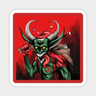 evil santa claus krampus Magnet