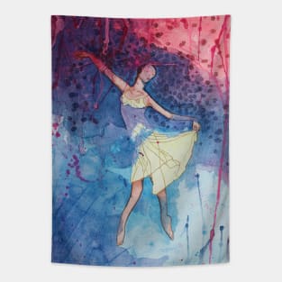 Dance It n5 by Natasha Kolton · dancer dancing watercolor painting Tapestry