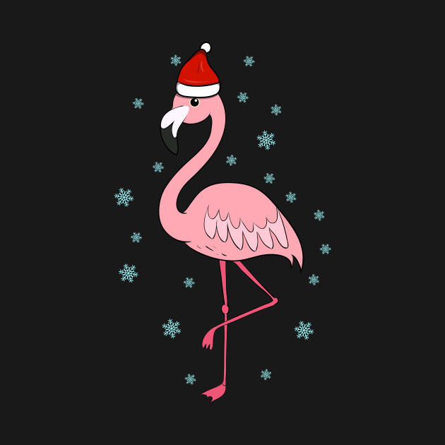 Disover Santa Flamingo - Flamingo - T-Shirt