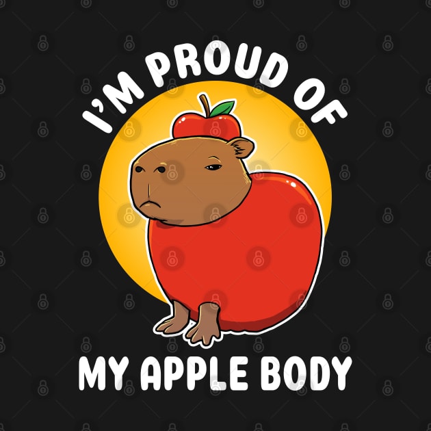I'm proud of my apple body Capybara cartoon by capydays