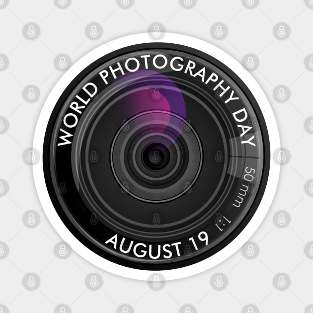 World Photography Day Magnet by HolidayBug