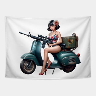 Scooter Girl Tapestry