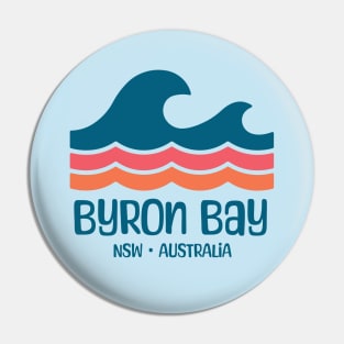 Byron Bay NSW Australia Retro Vintage Waves Pin