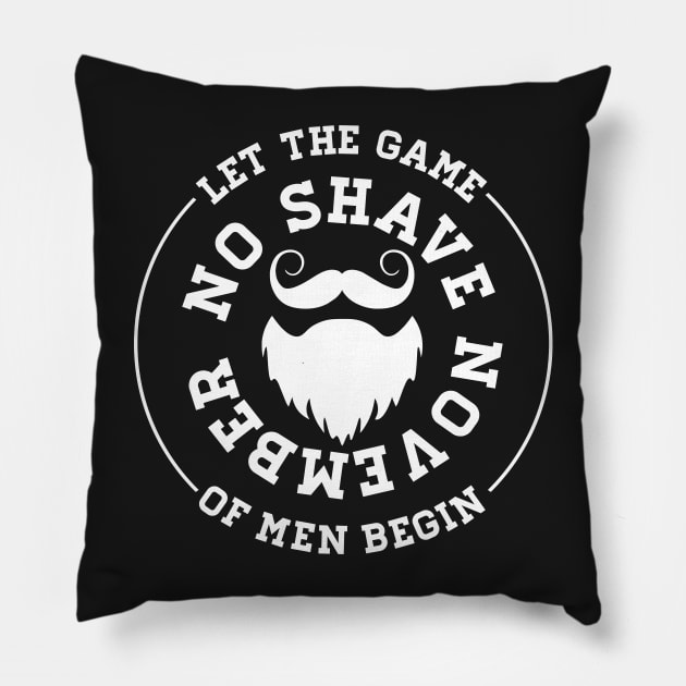No Shave November Pillow by TheArtism