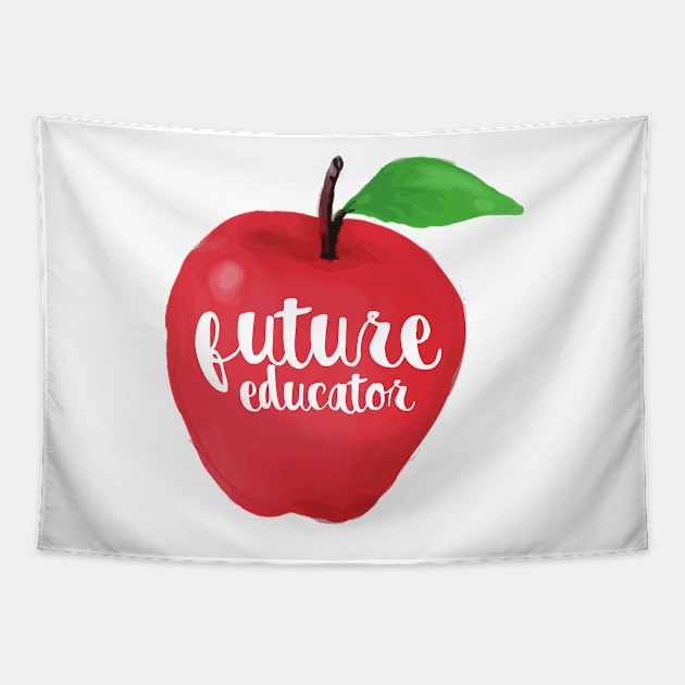 Future Educator Apple Tapestry by annmariestowe