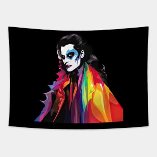 The Rainbow Vampire Rockstar - Sucking Blood and Stealing Hearts Tapestry