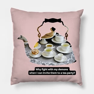 Demon Tea Party Pillow