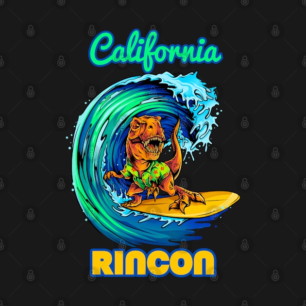 Rincon California dinosaur surfing by LiquidLine