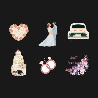 Cute Wedding Stickers for Envelopes and Scrapbooking T-Shirt