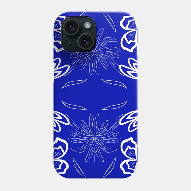 pattern with flowers and leaves Phone Case by Eskimos