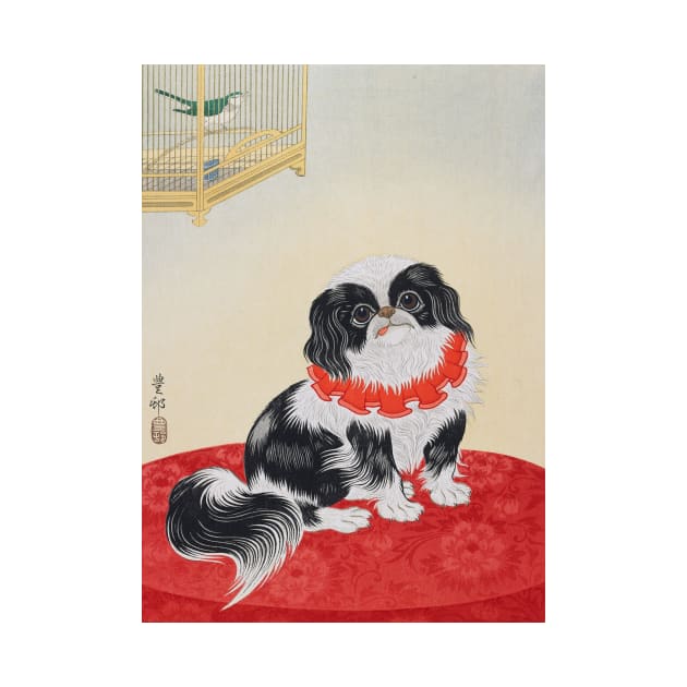 Japanese Chin by Ohara Koson by topower