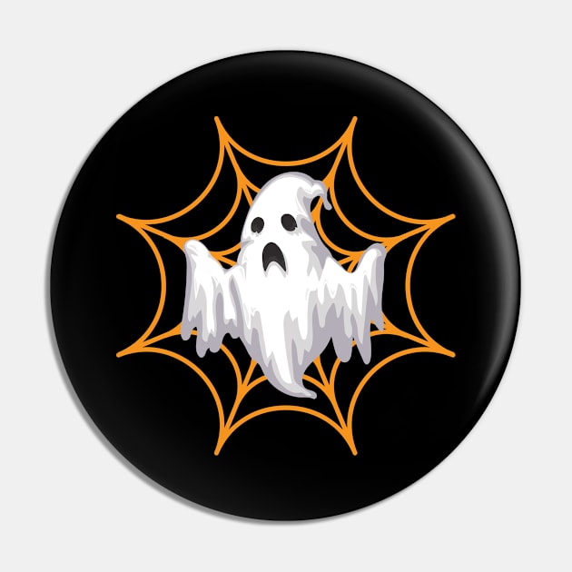 Spooky Ghosty; Halloween Ghost design Pin by Boga