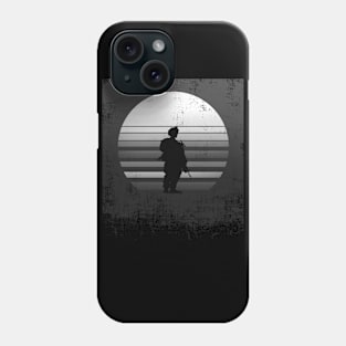 Retro Vintage Distressed Soldier Silhouette Gray Sunset Military - Remember Everyone Deployed - USA Army Phone Case