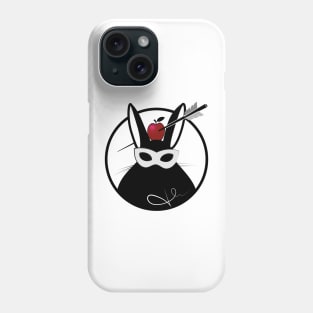 Bunny with apple and arrow patch Phone Case