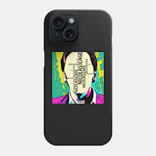 Nicolas Cage stolen face vector art fan works graphic design by ironpalette Phone Case