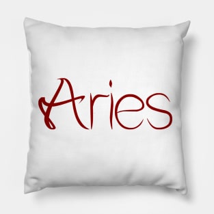 Fancy Aries Script Pillow